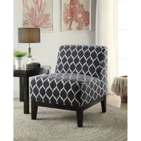 Hinte Accent Chair in Dark Blue Chenille - 59501