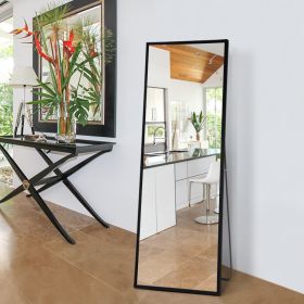 Full Body Mirror Full Length Floor Mirror Free Standing Black Dressing Mirror Home,cor (59 inches x 19.7 inches)