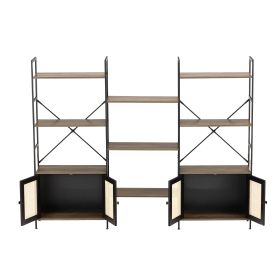 4-Tier Shelf with 2 Cabinets