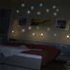 100/40Pcs 3D Glow in the Dark Stars Ceiling Wall Stickers Cute Living Home Decor - Colorful - 3cm
