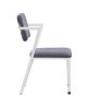 Cargo Chair, Gray Fabric & White YJ - 37888