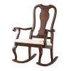 Sheim Rocking Chair in Beige Fabric & Cherry  - 59382