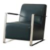 Rafael Accent Chair in Teal PU & Stainless Steel  - 59780