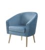 "Benny" Accent Chair By ACME In Blue Velvet w/Gold Legs