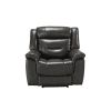 "lmogen" Recliner in Gray Leather-Aire by ACME  (Power Motion)