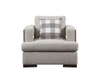 "Niamey" Arm Chair By ACME w/ matching Plaid Accent Pillow