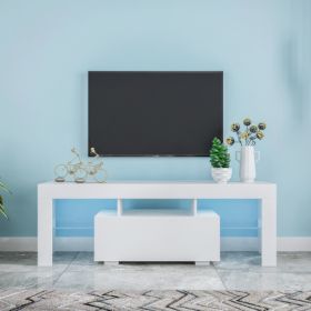 Entertainment TV Stand; Large TV Stand TV Base Stand with LED Light TV Cabinet.