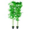 Set of 2 Bamboo Artificial Home Decor 75" - Green