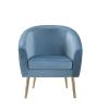 "Benny" Accent Chair By ACME In Blue Velvet w/Gold Legs