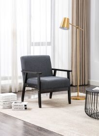 "Bahamas" 25" Fabric Chair in Dark Gray Linen