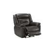 "lmogen" Recliner in Gray Leather-Aire by ACME  (Power Motion)