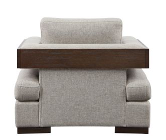 Niamey Chair w/1 Pillow, Fabric & Walnut YJ