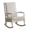 Tristin Rocking Chair in Cream Fabric & White  - 59524