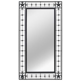 vidaXL Wall Mirror Rectangular 23.6"x43.3" Black