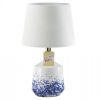 White & Blue Splash Table Lamp