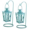 Baby Blue Hanging Railroad Lanterns