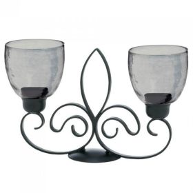 Fleur De Lis Duo Candle Stand