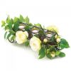 White Faux Floral Candle Holder