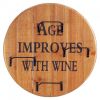 Aged Round Wine Wall Rack