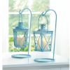 Baby Blue Hanging Railroad Lanterns