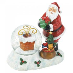 Santa Chimney LED Snow Globe