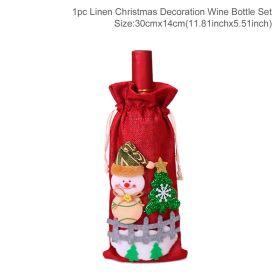 FengRise Christmas Decorations for Home Santa Claus Wine Bottle Cover Snowman Stocking Gift Holders Xmas Navidad Decor New Year (Color: Santa Claus 2, Ships From: China)