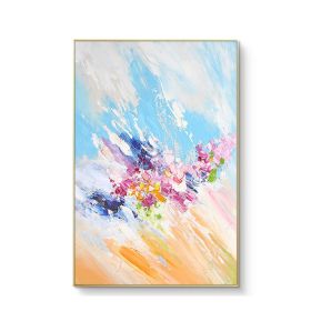 New Arrival Abstract Oil Painting In Bright Colors Large Hand Painted Picture For Living Room Wall Painting Home Decoration (size: 70x140cm)