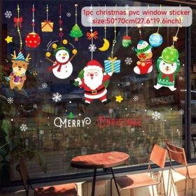 Christmas Wall Window Stickers Marry Christmas Decoration For Home (Color: Colorful, size: L)