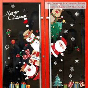 Christmas Wall Window Stickers Marry Christmas Decoration For Home (Color: Lemon Yellow, size: L)