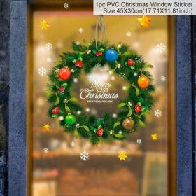 Christmas Wall Window Stickers Marry Christmas Decoration For Home (Color: Chocolate, size: L)
