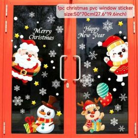 Christmas Wall Window Stickers Marry Christmas Decoration For Home (Color: Purple, size: L)