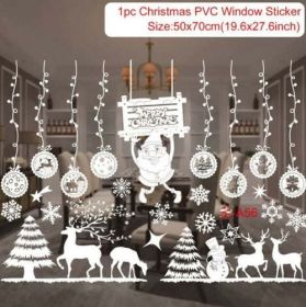 Christmas Wall Window Stickers Marry Christmas Decoration For Home (Color: Maroon, size: L)