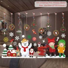 Christmas Wall Window Stickers Marry Christmas Decoration For Home (Color: Coffee, size: L)