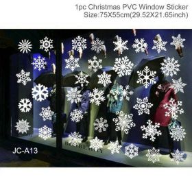 Christmas Wall Window Stickers Marry Christmas Decoration For Home (Color: Multi, size: L)