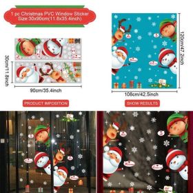 Christmas Wall Window Stickers Marry Christmas Decoration For Home (Color: Fluorescence Yellow, size: L)