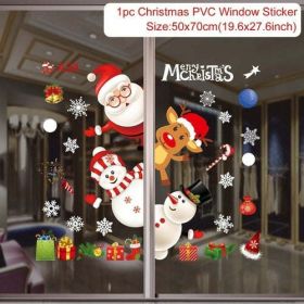 Christmas Wall Window Stickers Marry Christmas Decoration For Home (Color: White, size: L)
