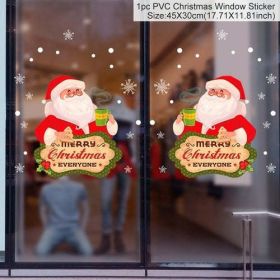 Christmas Wall Window Stickers Marry Christmas Decoration For Home (Color: Violet, size: L)