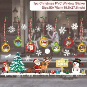 Christmas Wall Window Stickers Marry Christmas Decoration For Home (Color: Red, size: L)