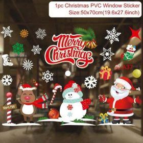 Christmas Wall Window Stickers Marry Christmas Decoration For Home (Color: Green, size: L)