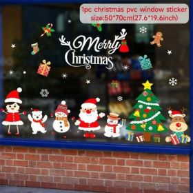 Christmas Wall Window Stickers Marry Christmas Decoration For Home (Color: Mint Green, size: L)