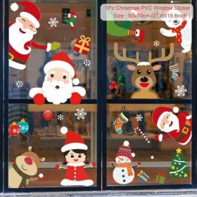 Christmas Wall Window Stickers Marry Christmas Decoration For Home (Color: Camel, size: L)