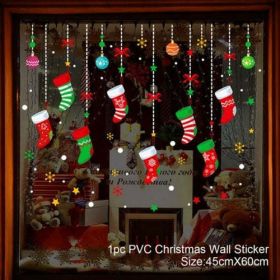 Christmas Wall Window Stickers Marry Christmas Decoration For Home (Color: Gold, size: L)