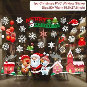 Christmas Wall Window Stickers Marry Christmas Decoration For Home (Color: Yellow, size: L)