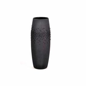 Black style | Floor Vase | Large Handpainted Glass Vase for Flowers | Room Decor | Floor Vase 16 inch (Color: Black, Height, Mm: 400)