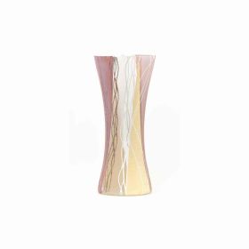 Handpainted Art Glass Vase | Interior Design Home Room Decor | Table vase 12 inch (Color: Orange, Height, Mm: 300)